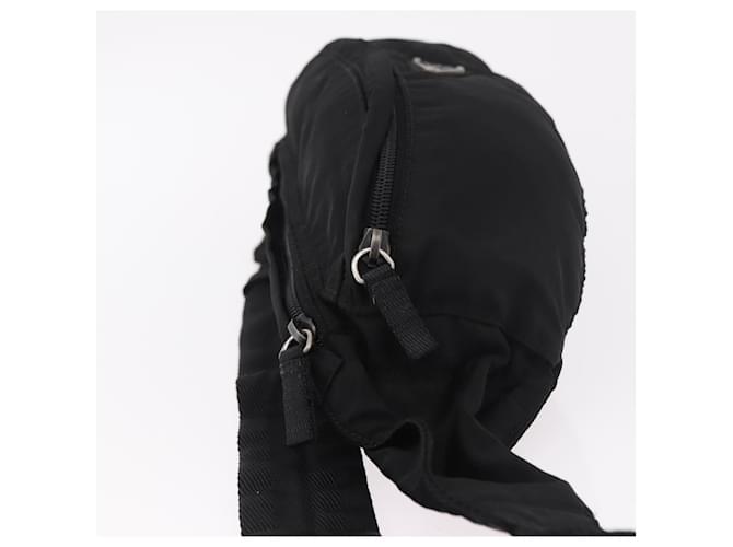 Marsupio PRADA Nylon Nero Argento Auth 187430A - vista 4