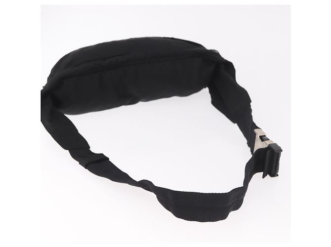 Marsupio PRADA Nylon Nero Argento Auth 187430A - vista 7