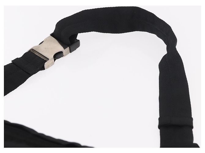Marsupio PRADA Nylon Nero Argento Auth 187430A - vista 8