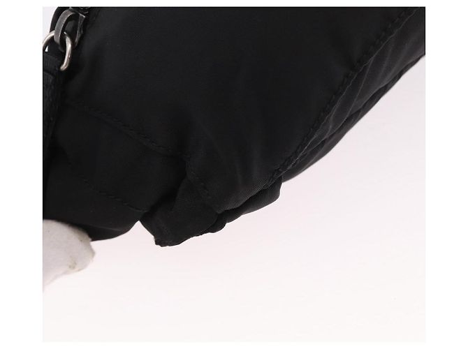 Marsupio PRADA Nylon Nero Argento Auth 187430A - vista 9