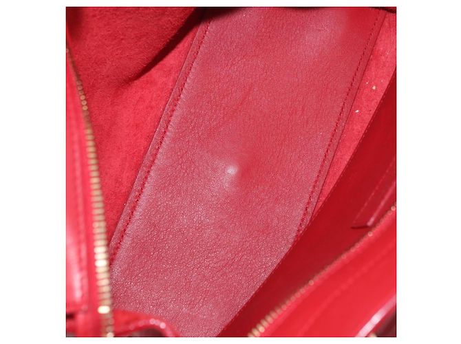 SAINT LAURENT Borsa Cabas Baby in Pelle 2way Rosso Oro Auth ka4869V D'oro - vista 11