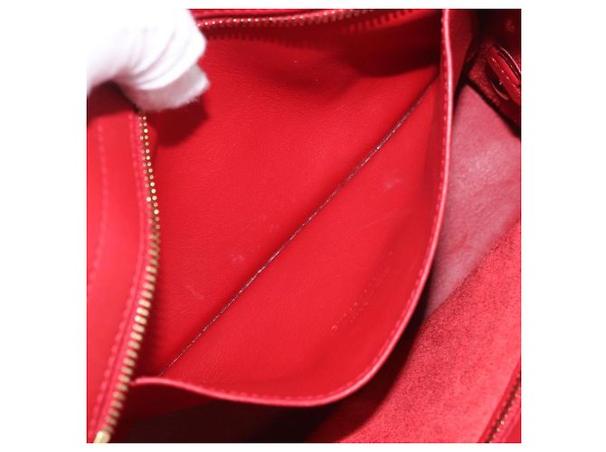 SAINT LAURENT Borsa Cabas Baby in Pelle 2way Rosso Oro Auth ka4869V D'oro - vista 24