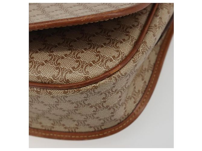 Céline Borsa a Spalla CELINE Macadam Canvas PVC Beige Oro Auth 188358A D'oro - vista 14