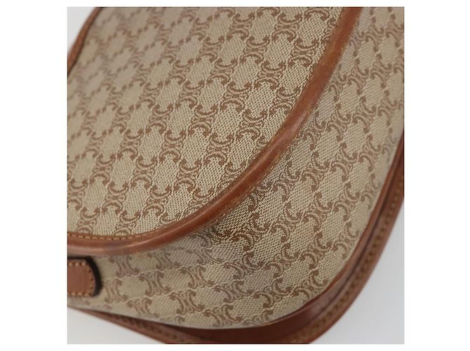Céline Borsa a Spalla CELINE Macadam Canvas PVC Beige Oro Auth 188358A D'oro - vista 17
