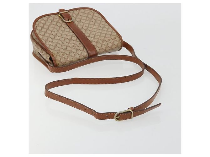 Céline Borsa a Spalla CELINE Macadam Canvas PVC Beige Oro Auth 188358A D'oro - vista 7