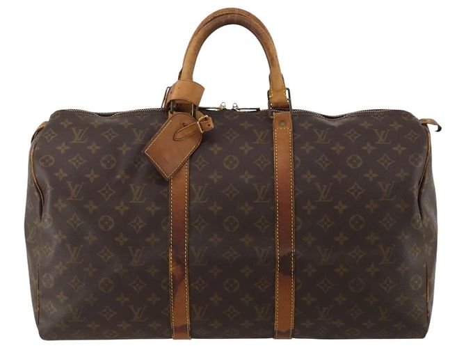 LOUIS VUITTON Borsa Boston Monogram Keepall 50 M41426 LV Auth 188712 Monogramma - vista 13