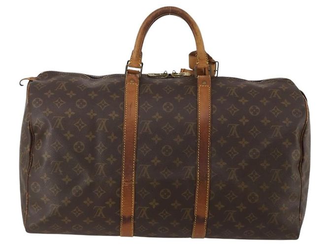 LOUIS VUITTON Borsa Boston Monogram Keepall 50 M41426 LV Auth 188712 Monogramma - vista 2