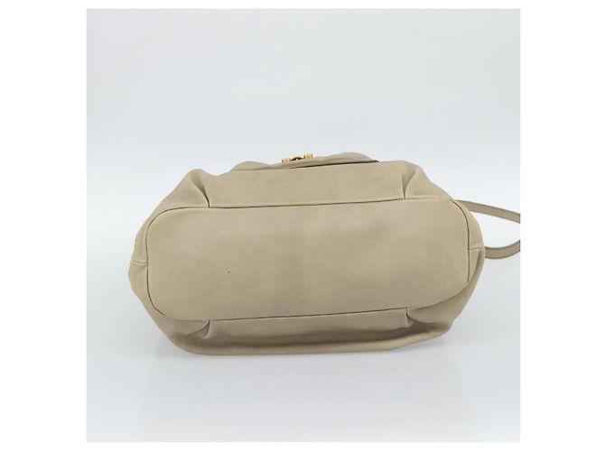 Borsa Miu Miu in pelle 2way Beige Oro Auth 188974A D'oro - vista 5