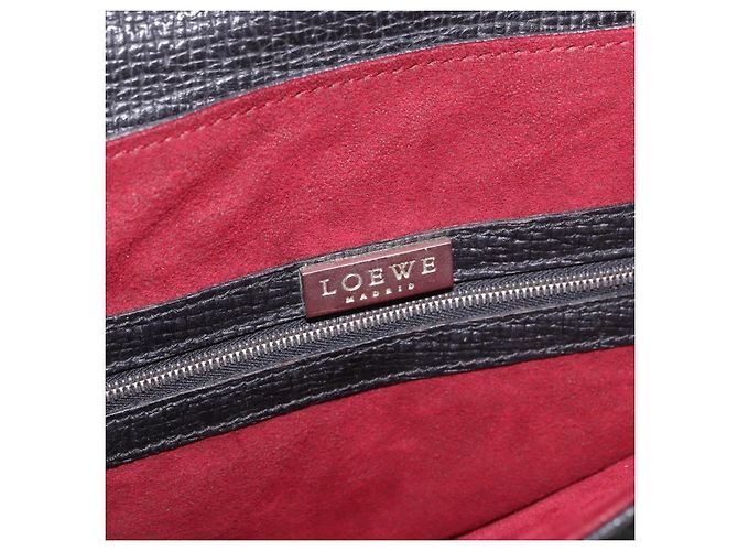 Borsa a mano LOEWE in pelle nera argento Auth bs35634 Nero - vista 11