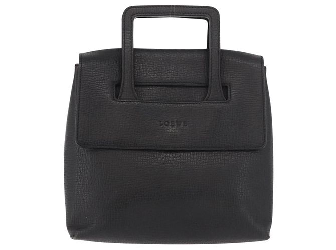 Borsa a mano LOEWE in pelle nera argento Auth bs35634 Nero - vista 13