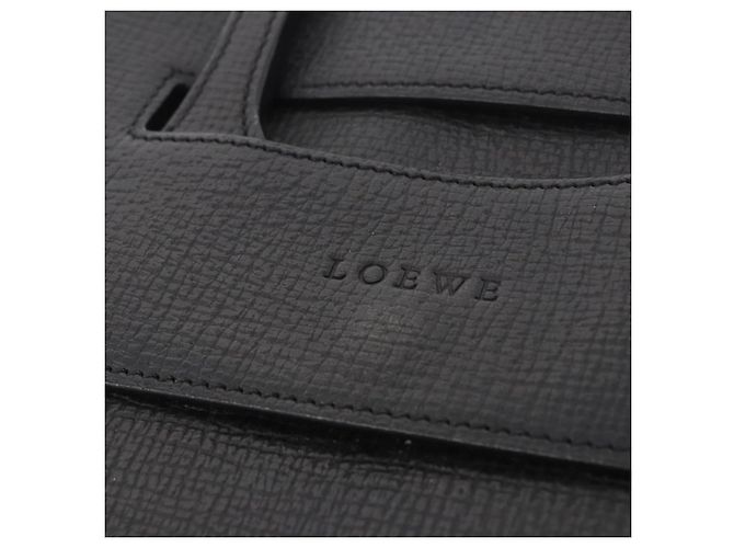 Borsa a mano LOEWE in pelle nera argento Auth bs35634 Nero - vista 17