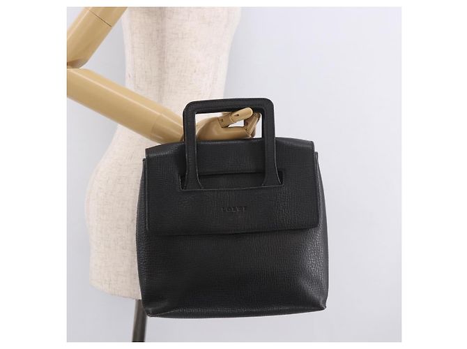Borsa a mano LOEWE in pelle nera argento Auth bs35634 Nero - vista 23