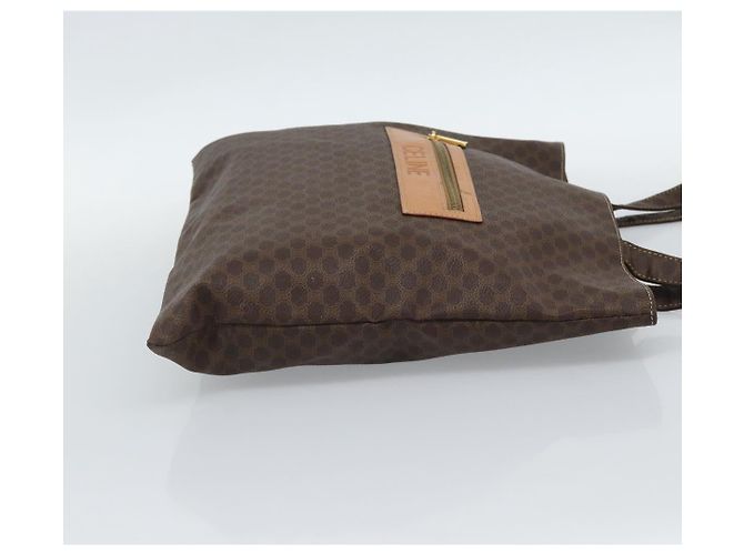 Céline Borsa Tote CELINE Macadam in tela e pelle PVC marrone oro Auth 188332A D'oro - vista 4