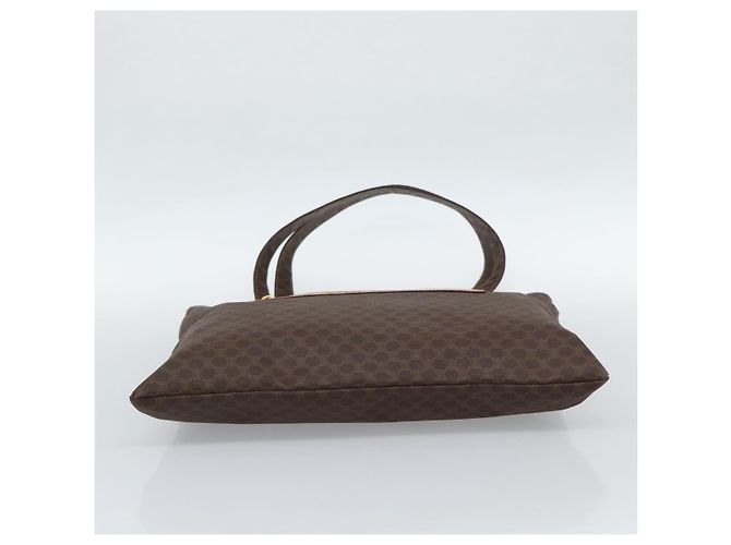 Céline Borsa Tote CELINE Macadam in tela e pelle PVC marrone oro Auth 188332A D'oro - vista 5