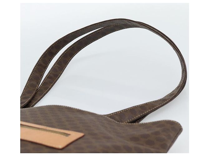 Céline Borsa Tote CELINE Macadam in tela e pelle PVC marrone oro Auth 188332A D'oro - vista 8