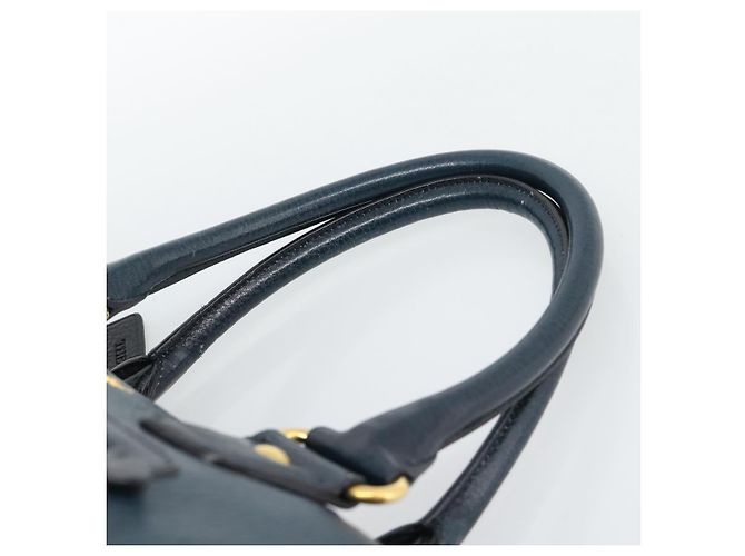 Borsa PRADA in Pelle 2way Blu Oro Auth 187288V D'oro - vista 14