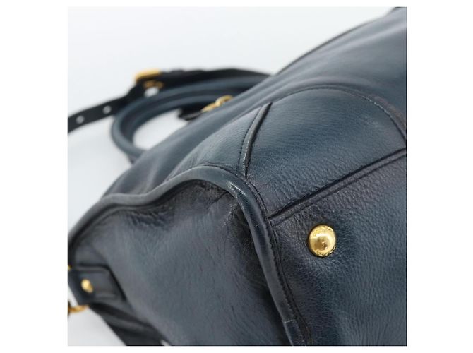 Borsa PRADA in Pelle 2way Blu Oro Auth 187288V D'oro - vista 18