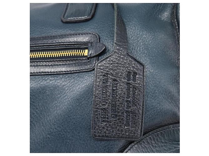 Borsa PRADA in Pelle 2way Blu Oro Auth 187288V D'oro - vista 19