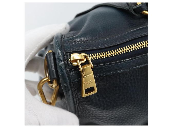 Borsa PRADA in Pelle 2way Blu Oro Auth 187288V D'oro - vista 21