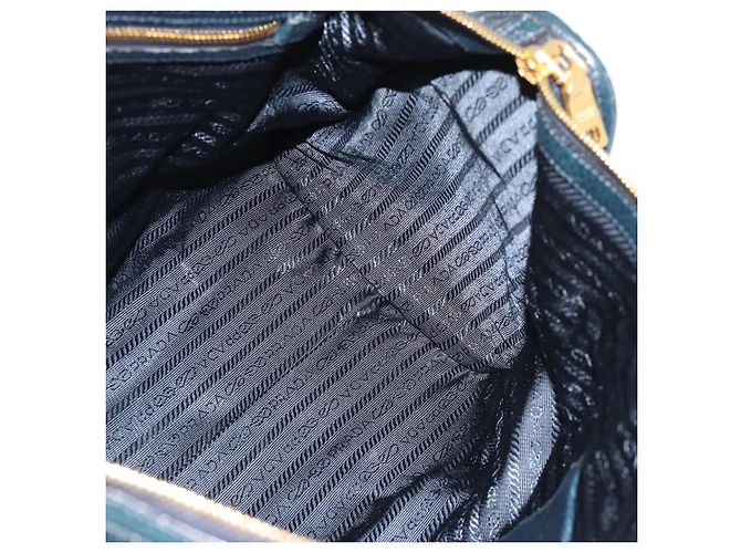 Borsa PRADA in Pelle 2way Blu Oro Auth 187288V D'oro - vista 23