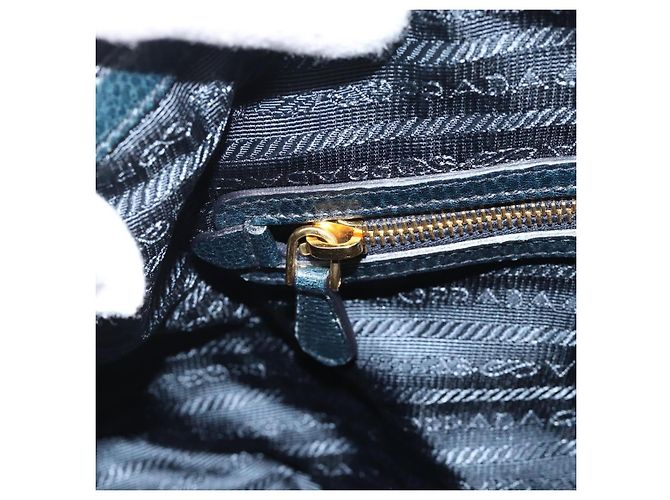 Borsa PRADA in Pelle 2way Blu Oro Auth 187288V D'oro - vista 25