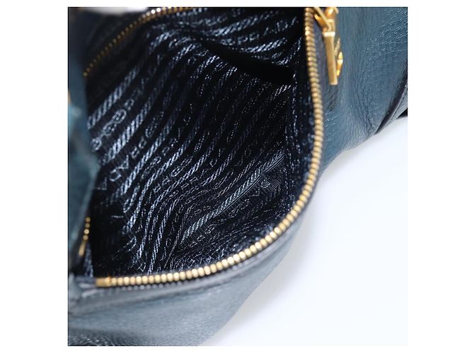 Borsa PRADA in Pelle 2way Blu Oro Auth 187288V D'oro - vista 27