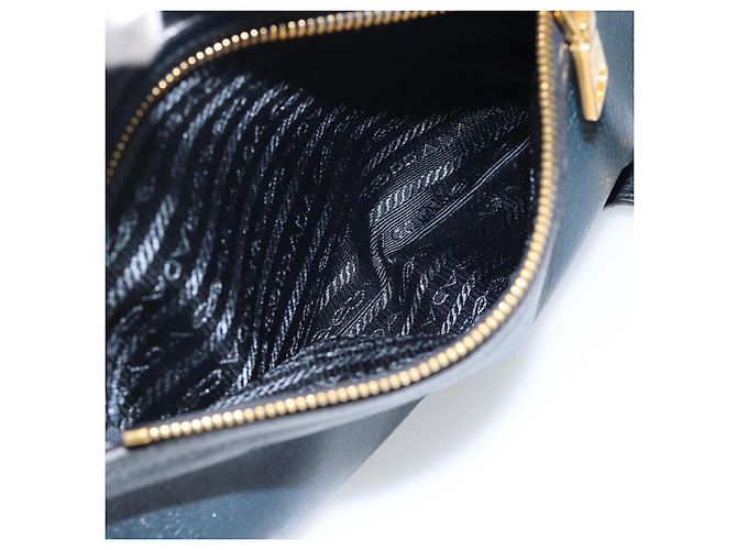 Borsa PRADA in Pelle 2way Blu Oro Auth 187288V D'oro - vista 28