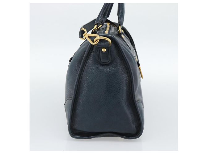 Borsa PRADA in Pelle 2way Blu Oro Auth 187288V D'oro - vista 4