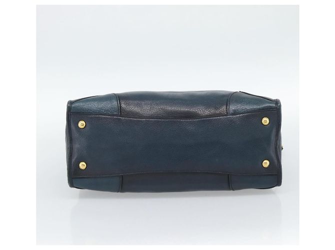 Borsa PRADA in Pelle 2way Blu Oro Auth 187288V D'oro - vista 5