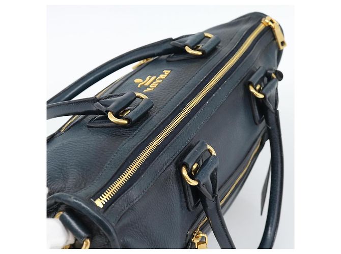 Borsa PRADA in Pelle 2way Blu Oro Auth 187288V D'oro - vista 6