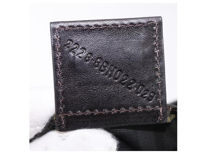 Borsa Tote FENDI Zucca Canvas Nero Marrone Auth 188232 - vista 12