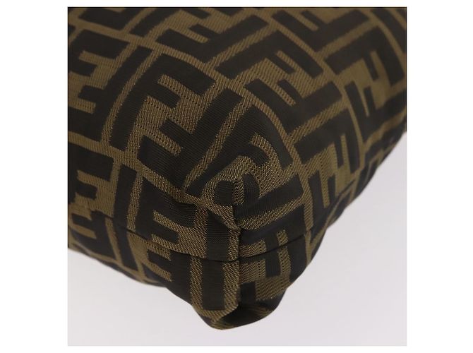 Borsa Tote FENDI Zucca Canvas Nero Marrone Auth 188232 - vista 14