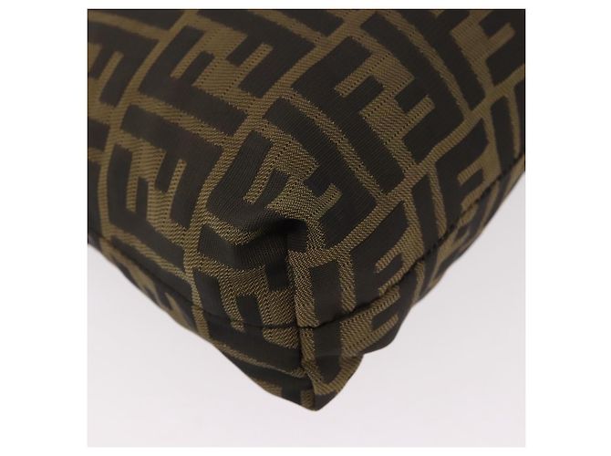 Borsa Tote FENDI Zucca Canvas Nero Marrone Auth 188232 - vista 15