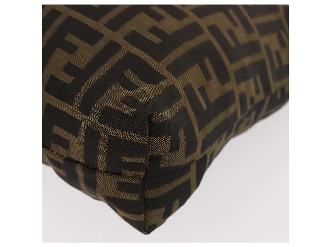 Borsa Tote FENDI Zucca Canvas Nero Marrone Auth 188232 - vista 16