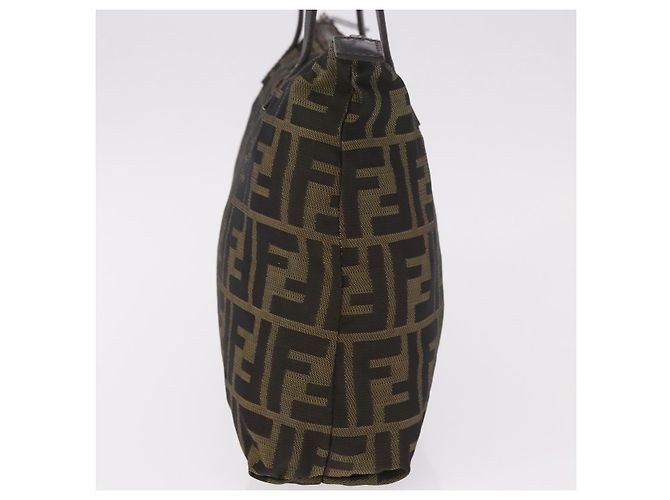 Borsa Tote FENDI Zucca Canvas Nero Marrone Auth 188232 - vista 3