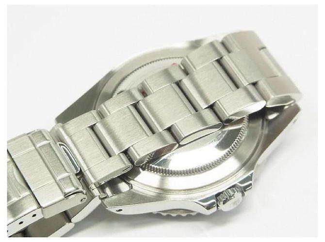 ROLEX GMT MasterII lunetta nera 16710 serie P Uomo Argento - vista 11