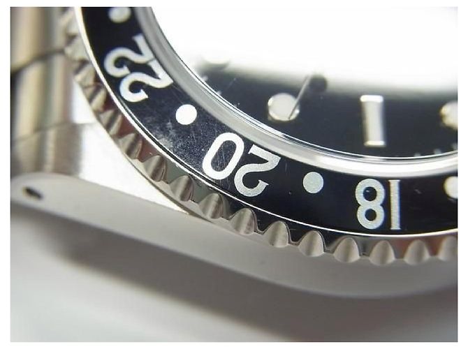 ROLEX GMT MasterII lunetta nera 16710 serie P Uomo Argento - vista 9