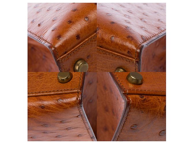 Hermès Bolsa HERMES Kelly 32 em Couros Exóticos Marrom - 103697 - vista 12