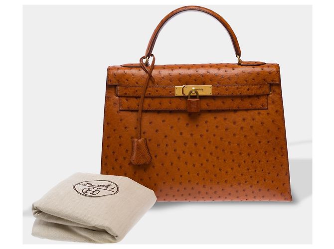 Hermès Bolsa HERMES Kelly 32 em Couros Exóticos Marrom - 103697 - vista 2