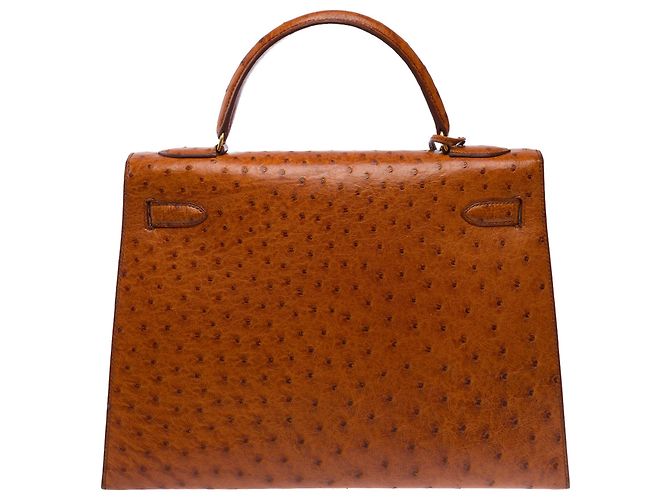 Hermès Bolsa HERMES Kelly 32 em Couros Exóticos Marrom - 103697 - vista 4