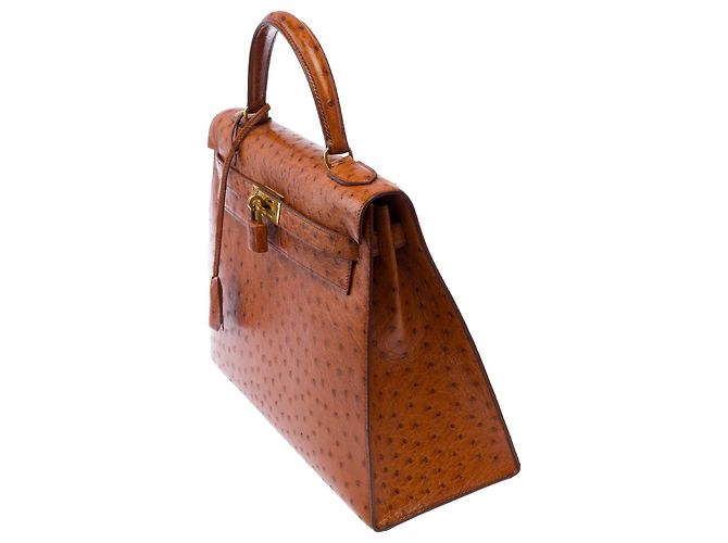Hermès Bolsa HERMES Kelly 32 em Couros Exóticos Marrom - 103697 - vista 5