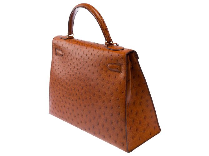 Hermès Bolsa HERMES Kelly 32 em Couros Exóticos Marrom - 103697 - vista 6