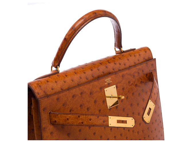 Hermès Bolsa HERMES Kelly 32 em Couros Exóticos Marrom - 103697 - vista 7