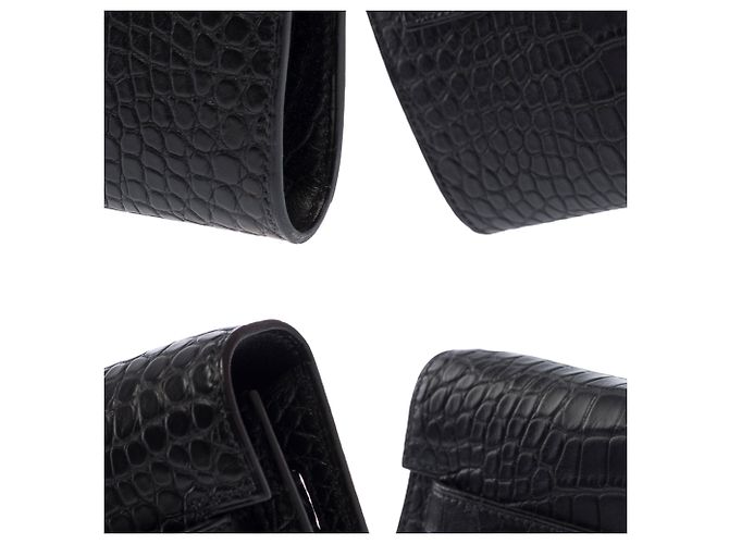 Hermès Borsa HERMES Kelly to go in Pelli Esotiche Nero - 103689 - vista 10