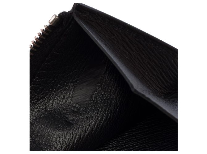 Béarn Hermès HERMES Bearn Exotic Leather Accessory Black - 103690 - view 8