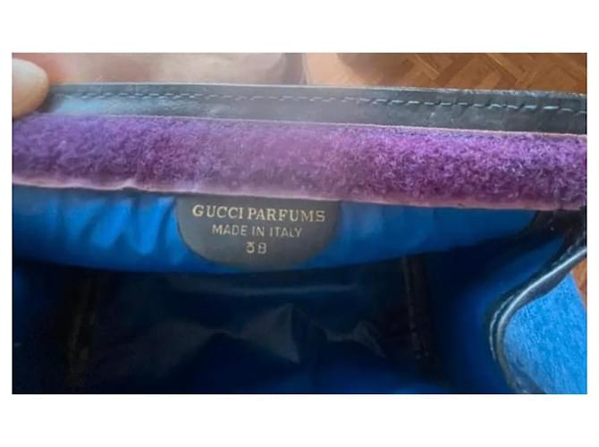 Pochette Gucci Monogram con Striscia Web Rosso Beige Blu scuro - vista 3