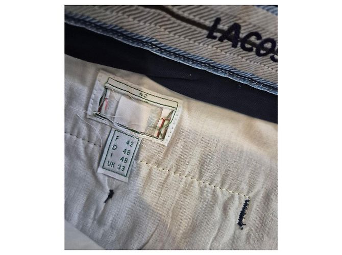 Pantaloni Lacoste Uomo Cotone Blu Navy Blu scuro - vista 3
