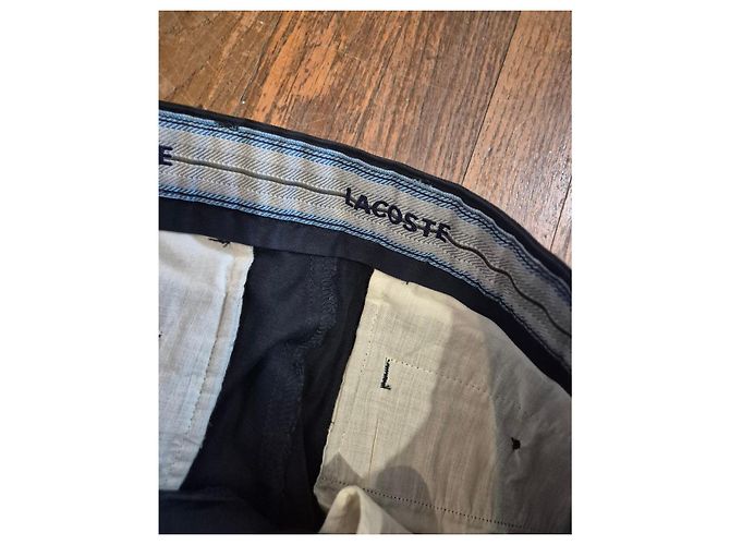 Pantaloni Lacoste Uomo Cotone Blu Navy Blu scuro - vista 4