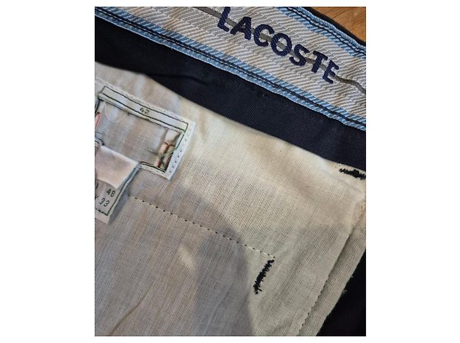 Pantaloni Lacoste Uomo Cotone Blu Navy Blu scuro - vista 6