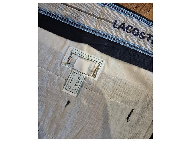 Pantaloni Lacoste Uomo Cotone Blu Navy Blu scuro - vista 7